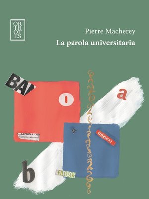 cover image of La parola universitaria